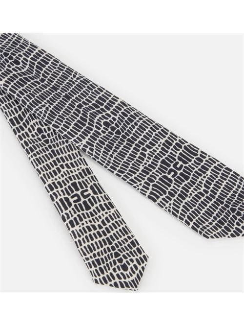 SNAKE PRINT TIE ELISABETTA FRANCHI | CR13L57E2685 Nero/Burro